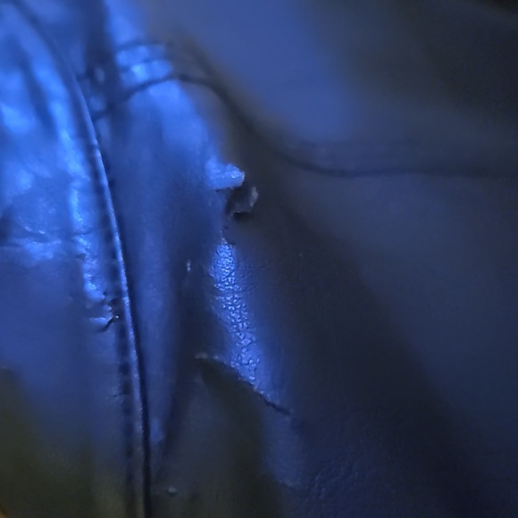 Benetton Black Leather Moto Jacket - Picture 9 of 11